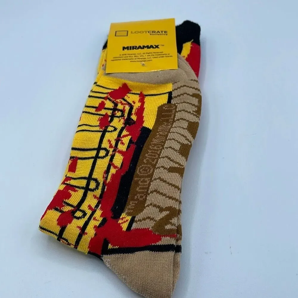 NWT K ill Bill Vol 1. 2016 LootCrate exclusive socks